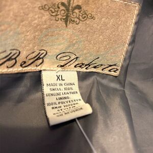 BB Dakota Women's Brown Leather Jacket Faux Fur Collar Size XL